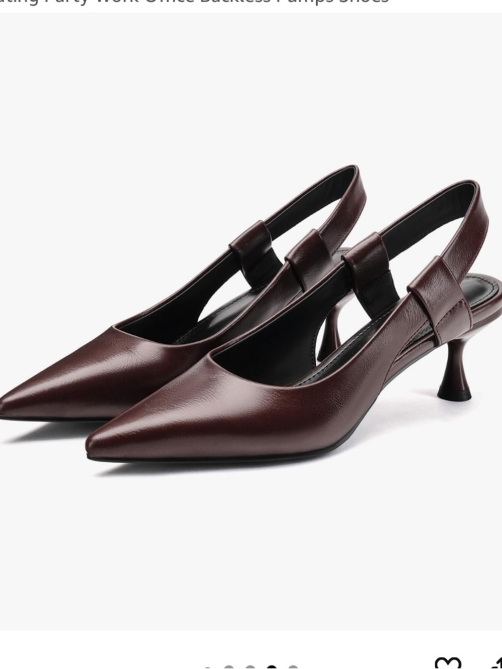 Lumuta Women’s Pointed Slingback Pumps in Dark Brown